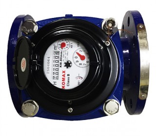 Đồng hồ đo nước sạch DN80 Komax Mặt bích